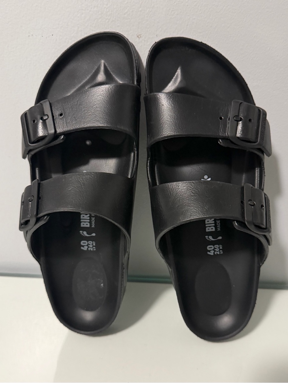 Birkenstock Black Two-Strap EVA Slide Sandals - Picture 2 of 6